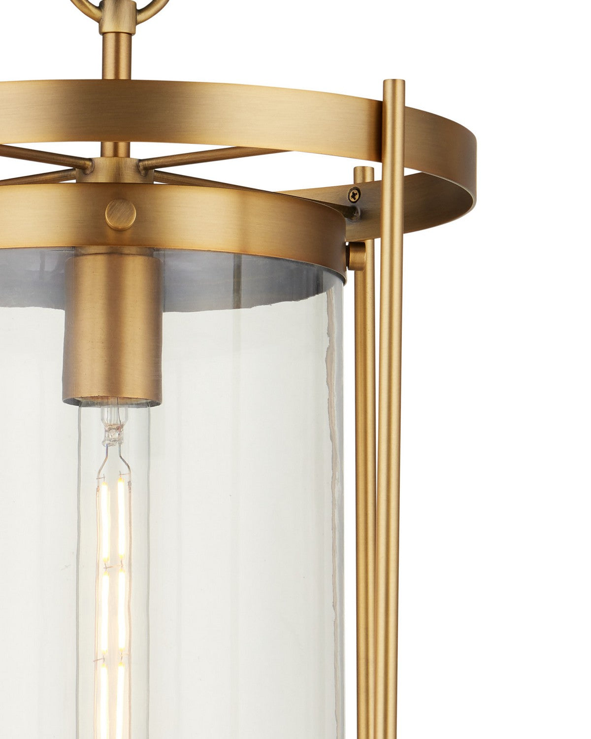 Currey and Company 9000-1493 Pippin Suspension en laiton antique/transparent