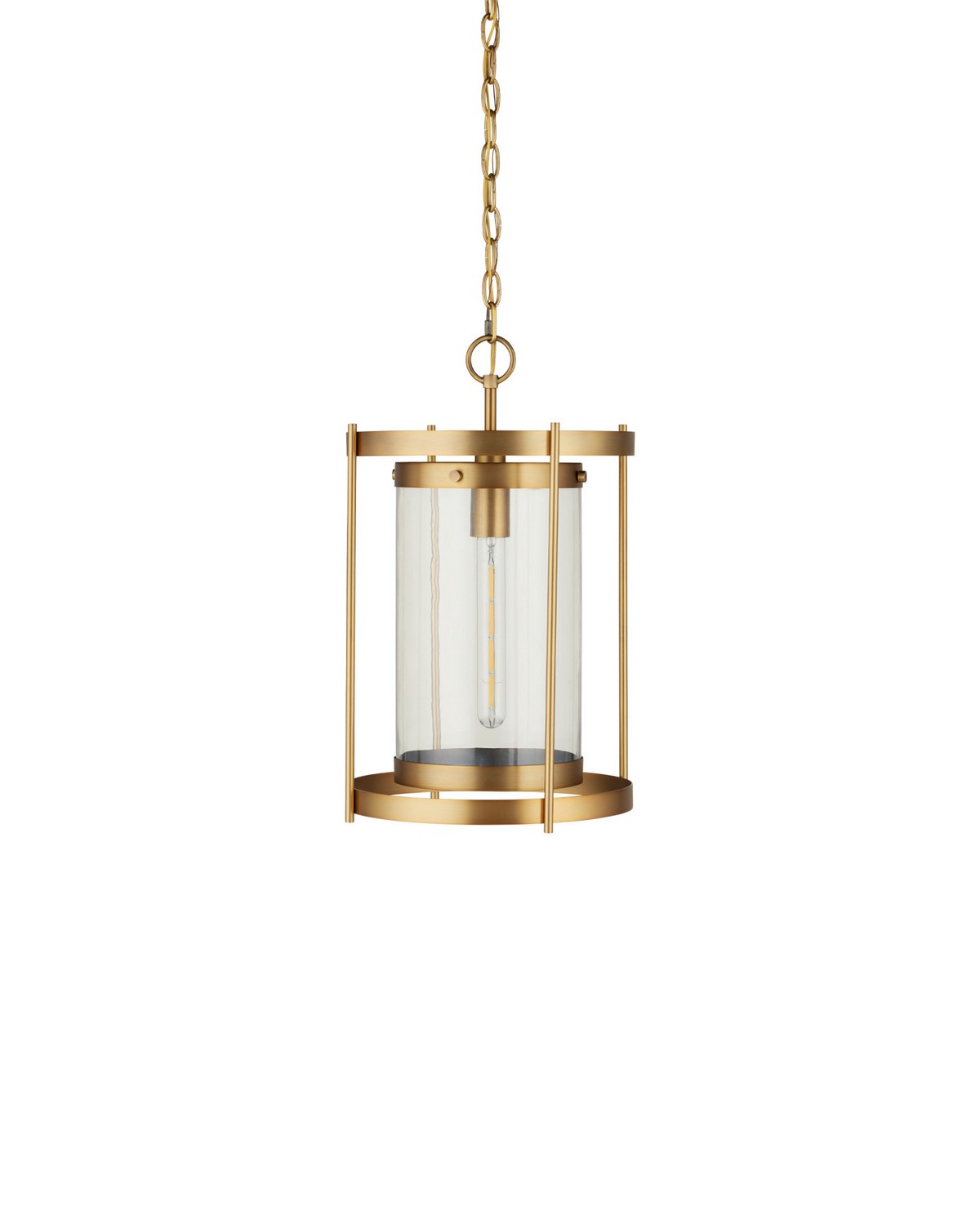 Currey and Company 9000-1493 Pippin Suspension en laiton antique/transparent