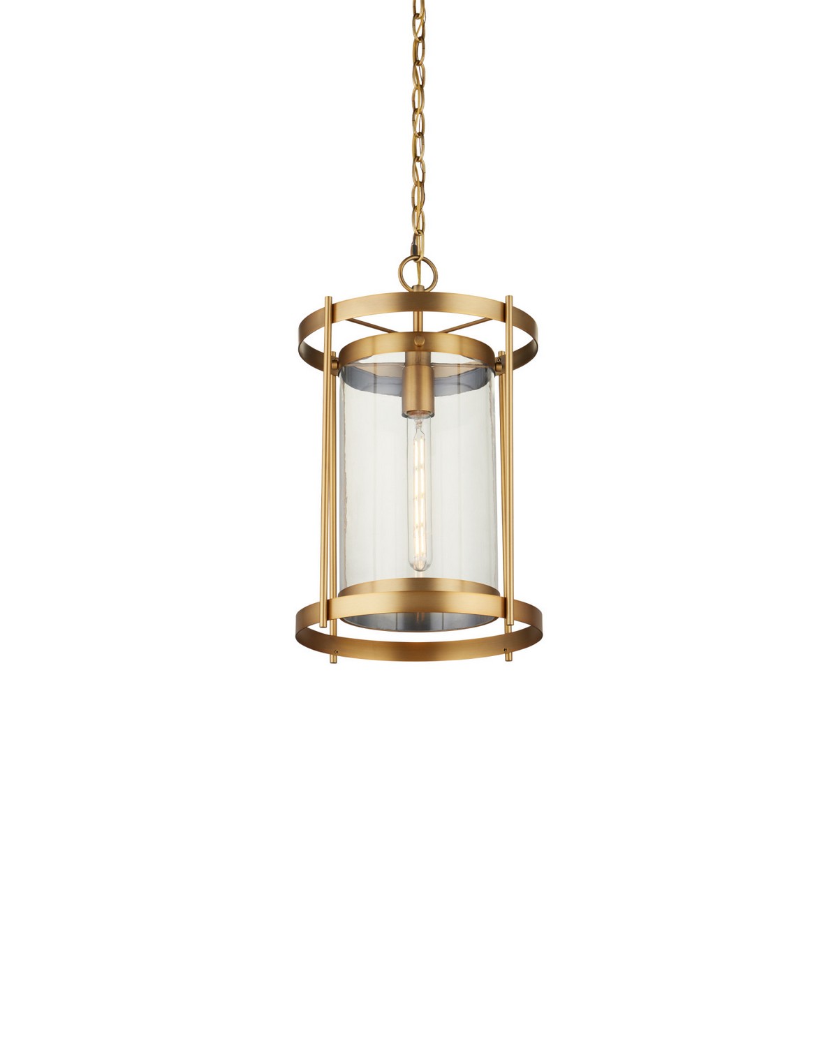 Currey and Company 9000-1493 Pippin Suspension en laiton antique/transparent