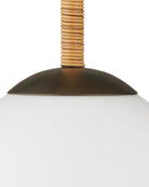 Lanterne d'extérieur Currey and Company 9500-0029 Denison, finition naturelle/bronze/blanc dépoli
