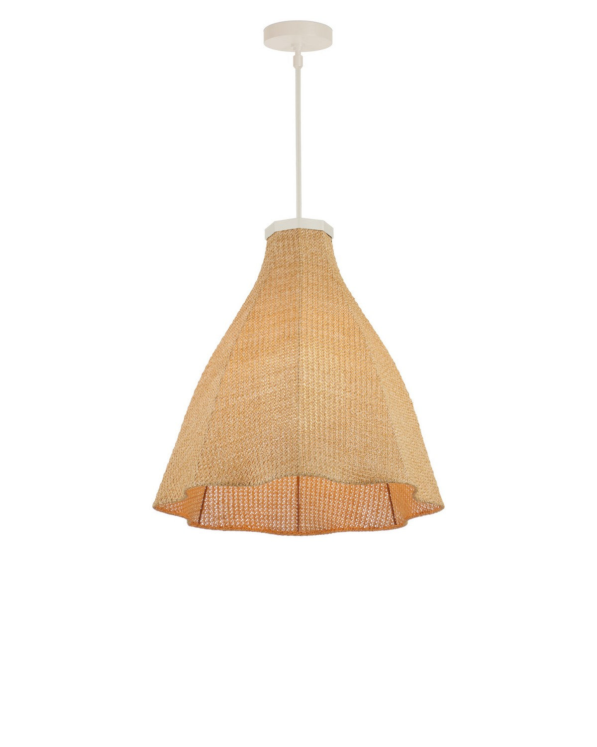 Currey and Company 9500-0031 Cabo Outdoor Suspension En naturel/crème/blanc