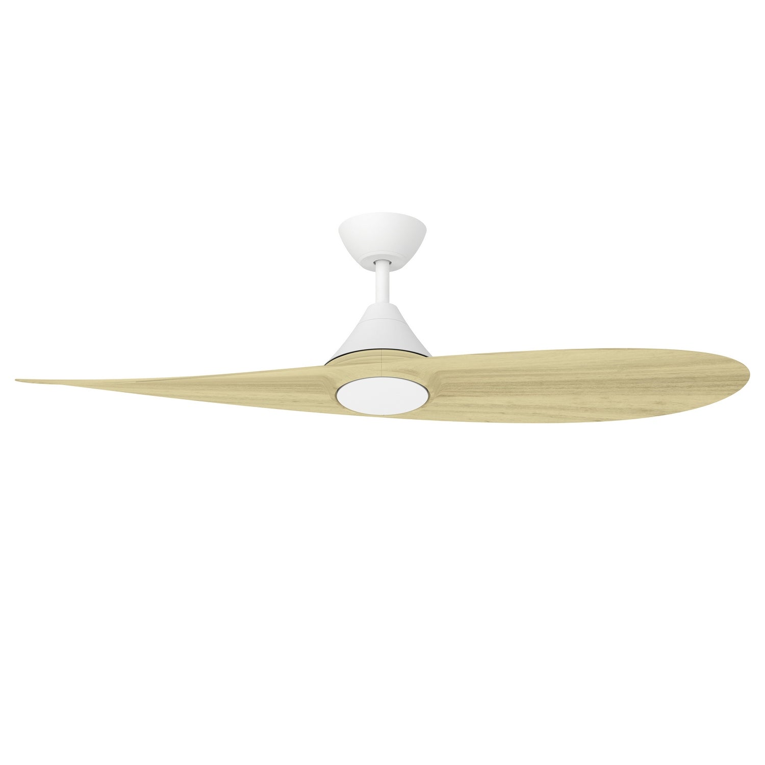 Maxim Lighting 88742WTMWWO Surf Ceiling Fan in Matte White / White Oak
