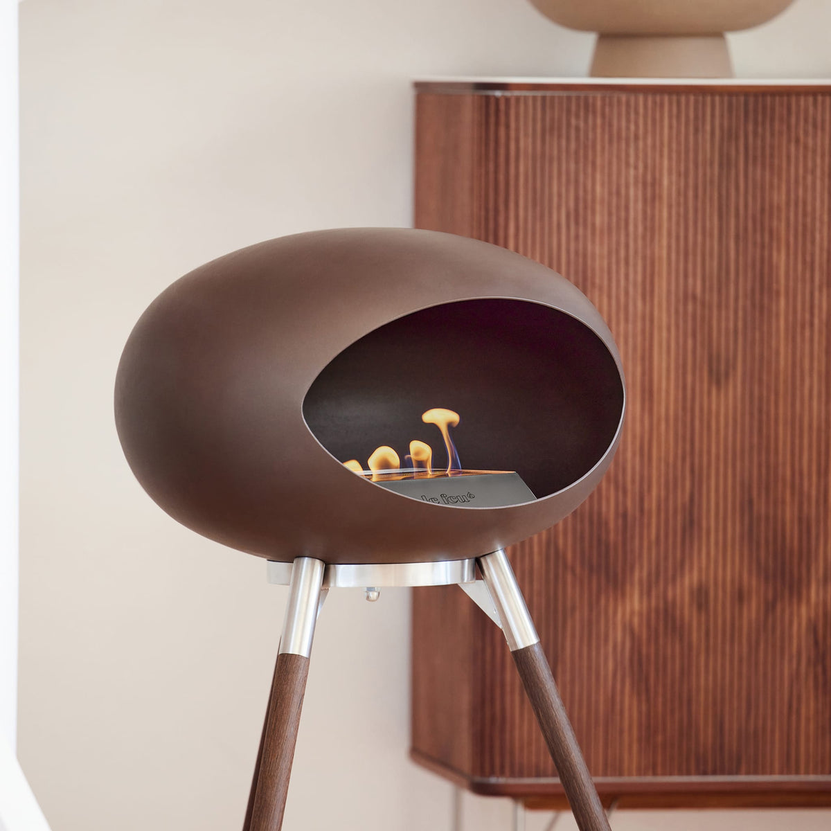 Ground High Dome Portable Fireplace - Mocca