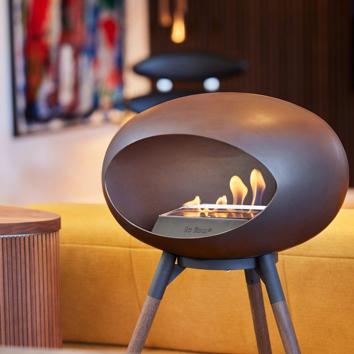 Ground High Dome Portable Fireplace - Mocca