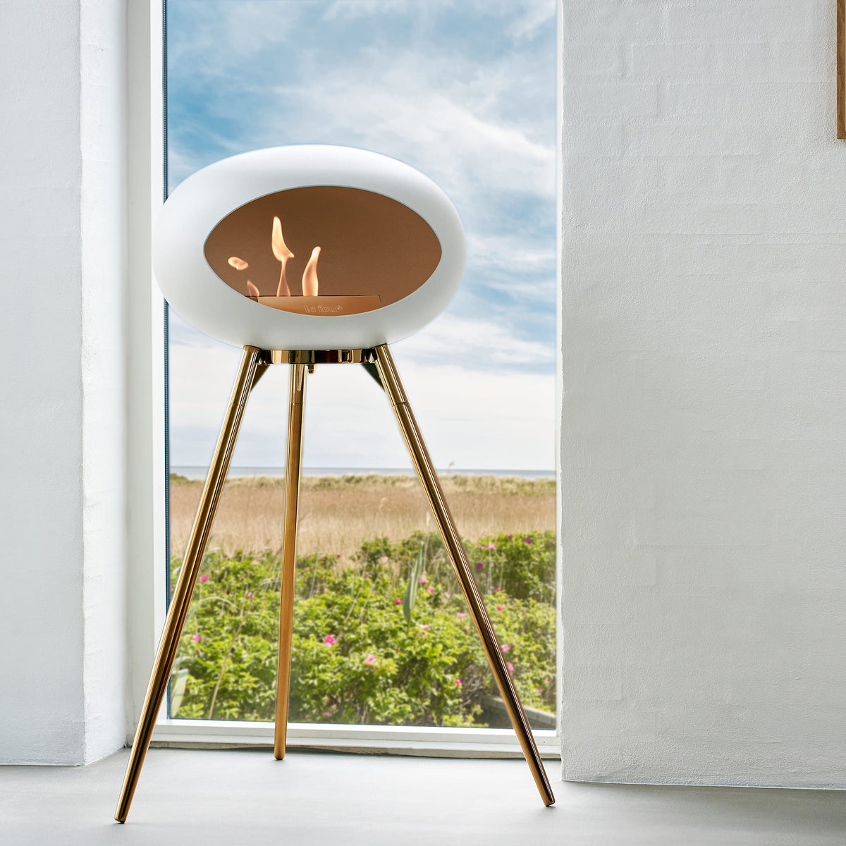 Cheminée portable Ground High Dome - Blanche