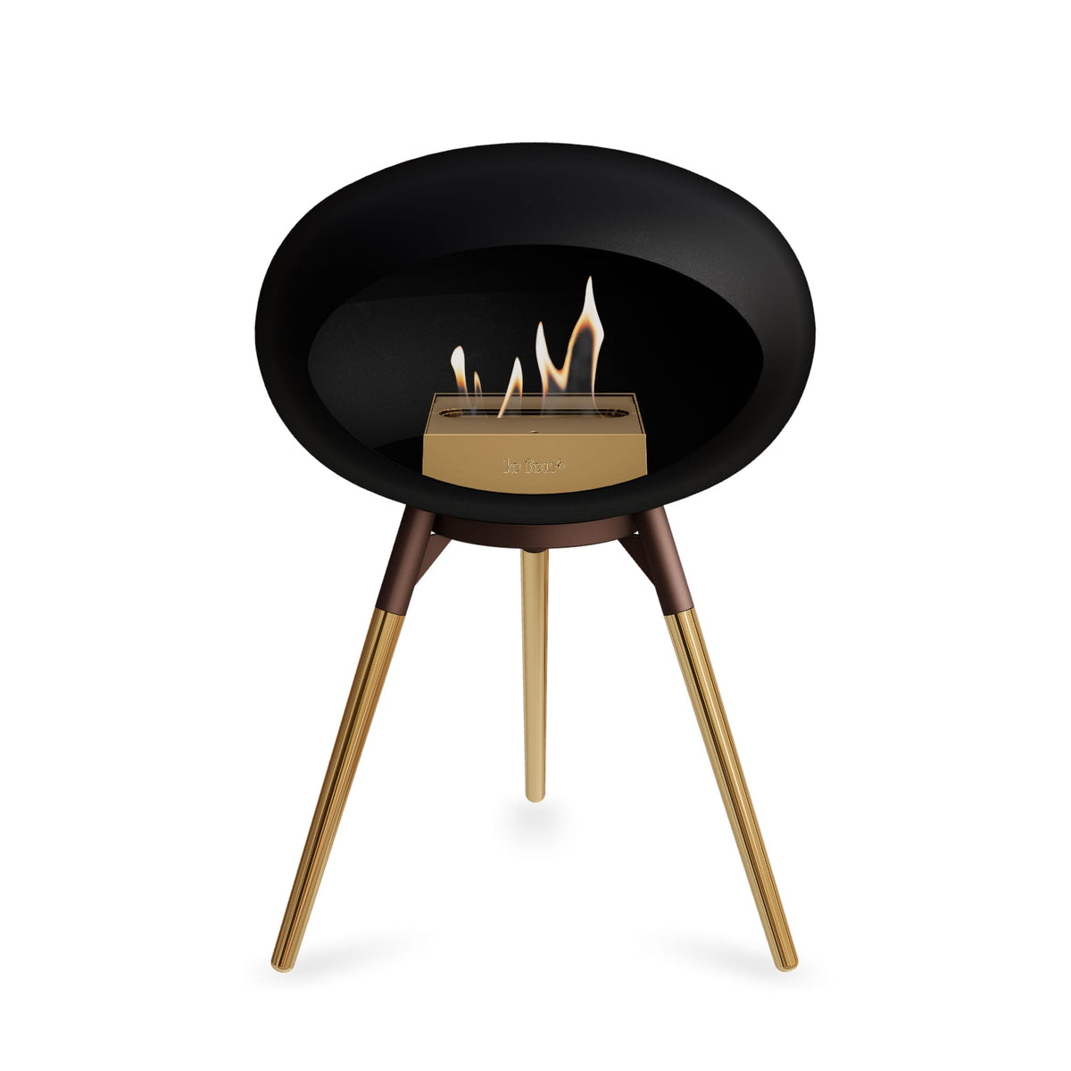 Ground Low Dome Portable Fireplace - Black