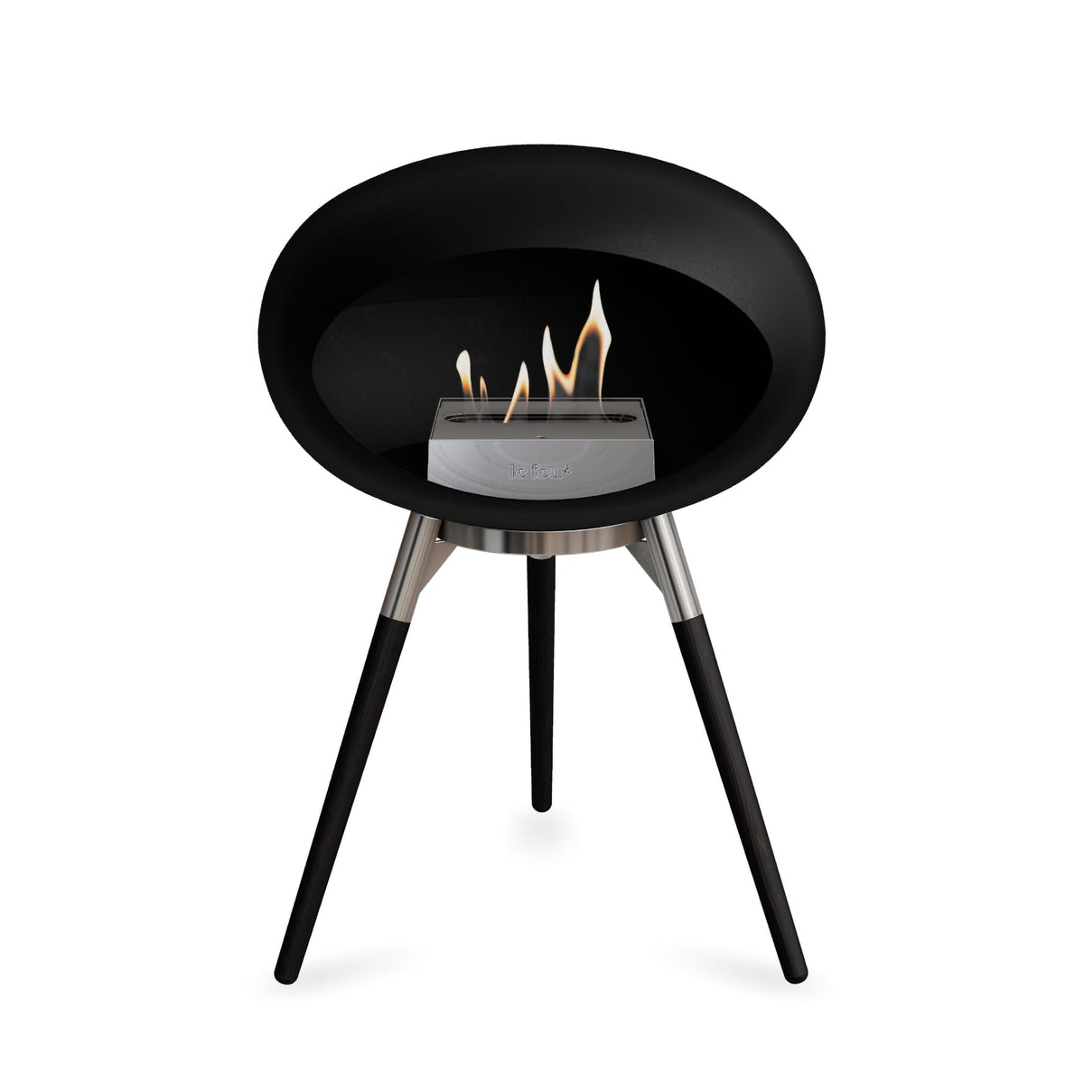 Ground Low Dome Portable Fireplace - Black