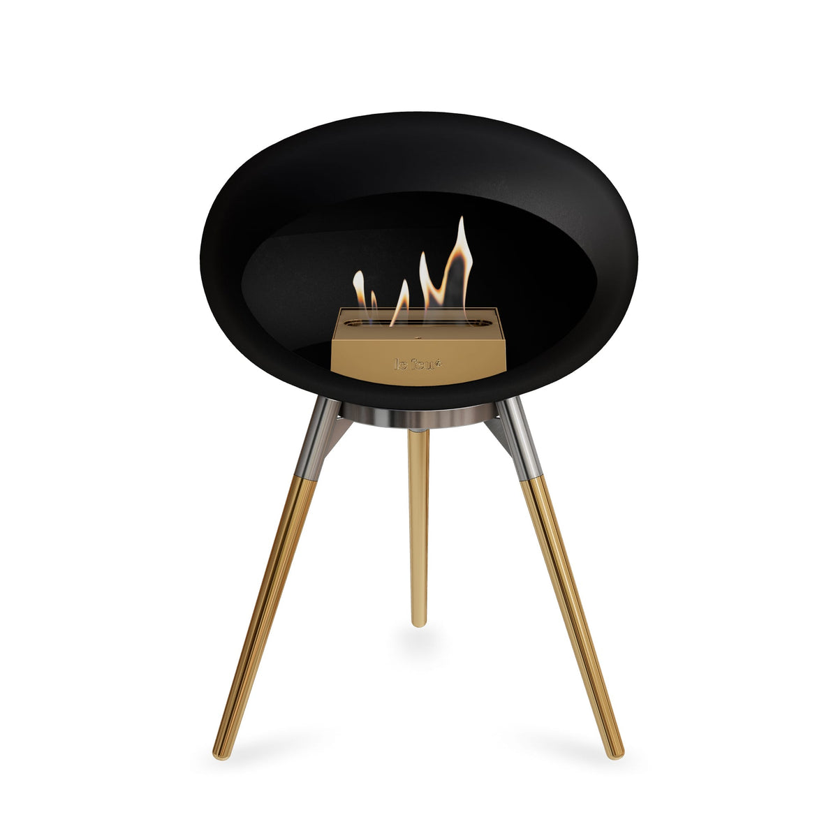 Ground Low Dome Portable Fireplace - Black