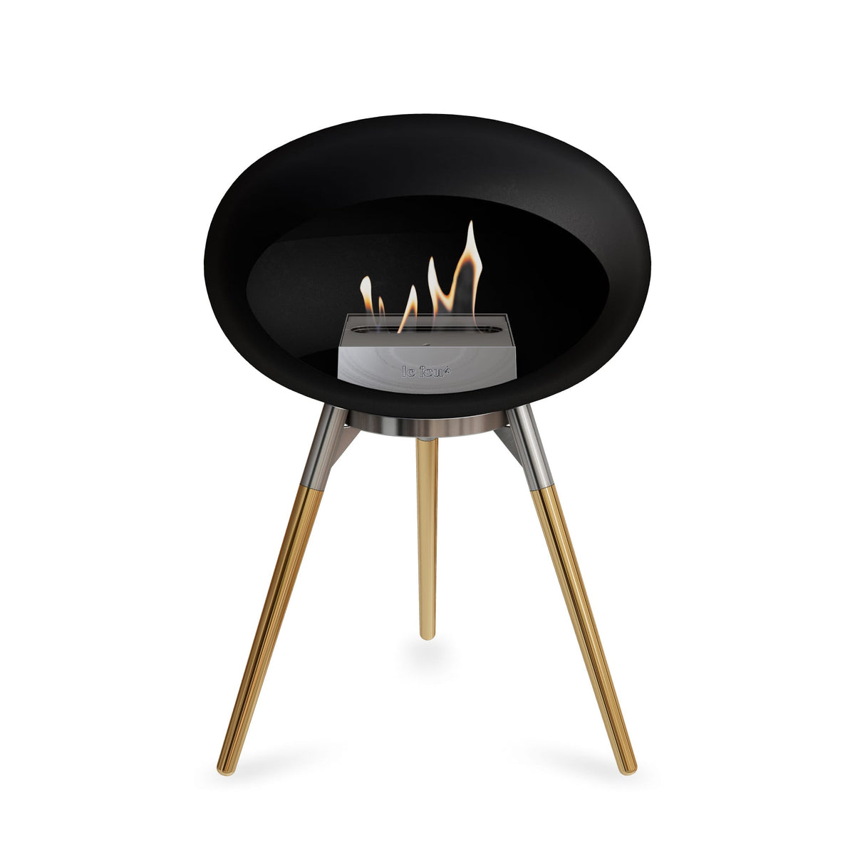Ground Low Dome Portable Fireplace - Black