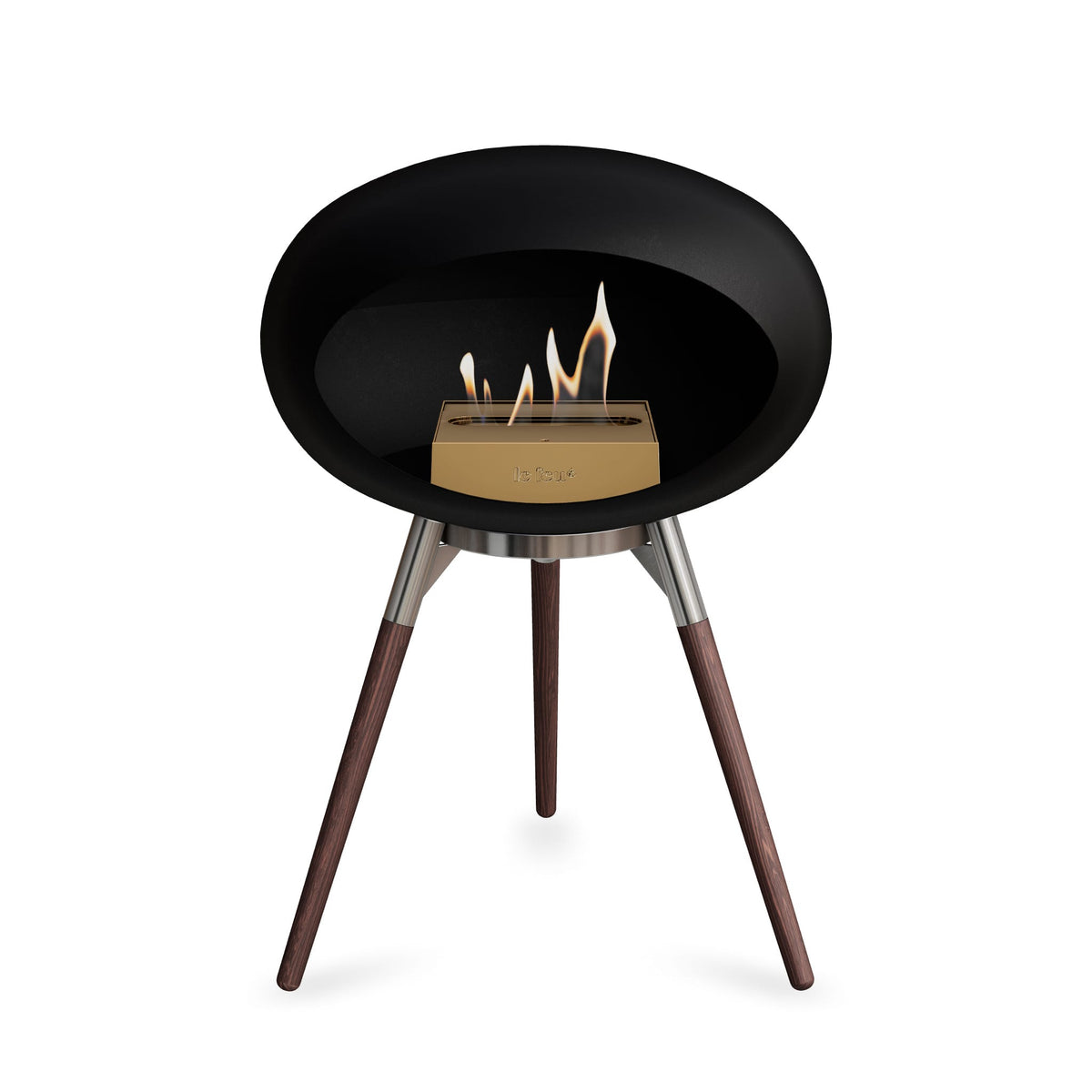 Ground Low Dome Portable Fireplace - Black