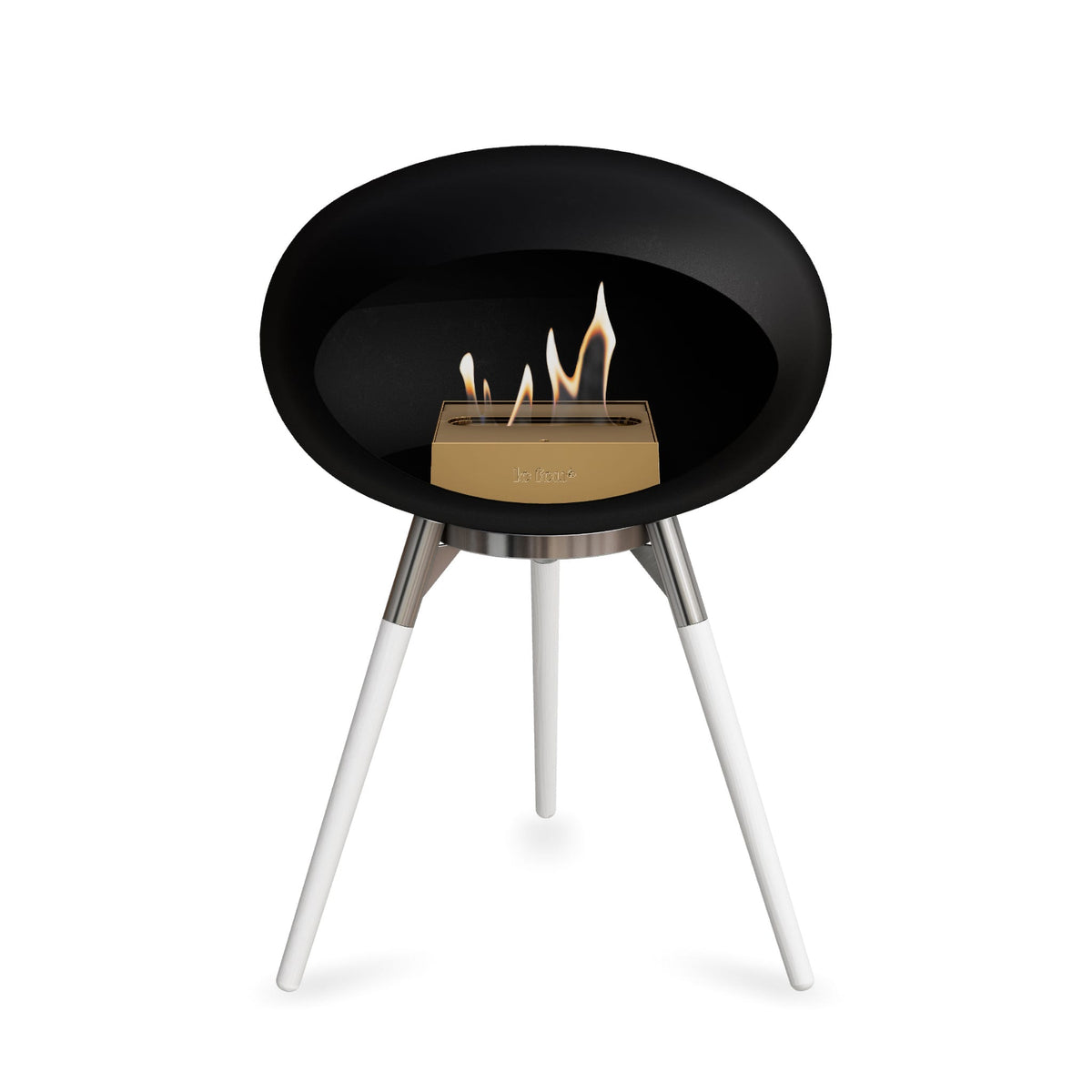 Ground Low Dome Portable Fireplace - Black