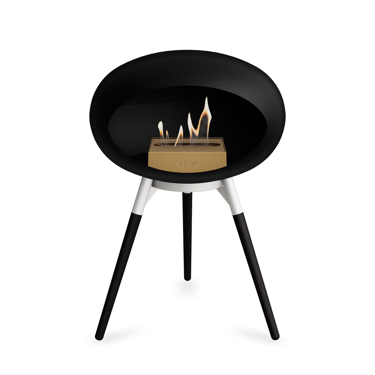 Ground Low Dome Portable Fireplace - Black