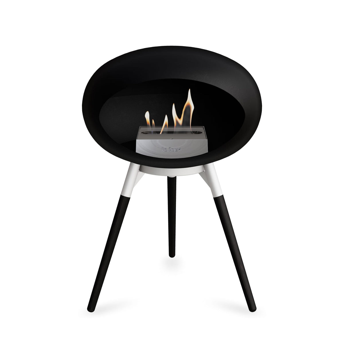 Ground Low Dome Portable Fireplace - Black