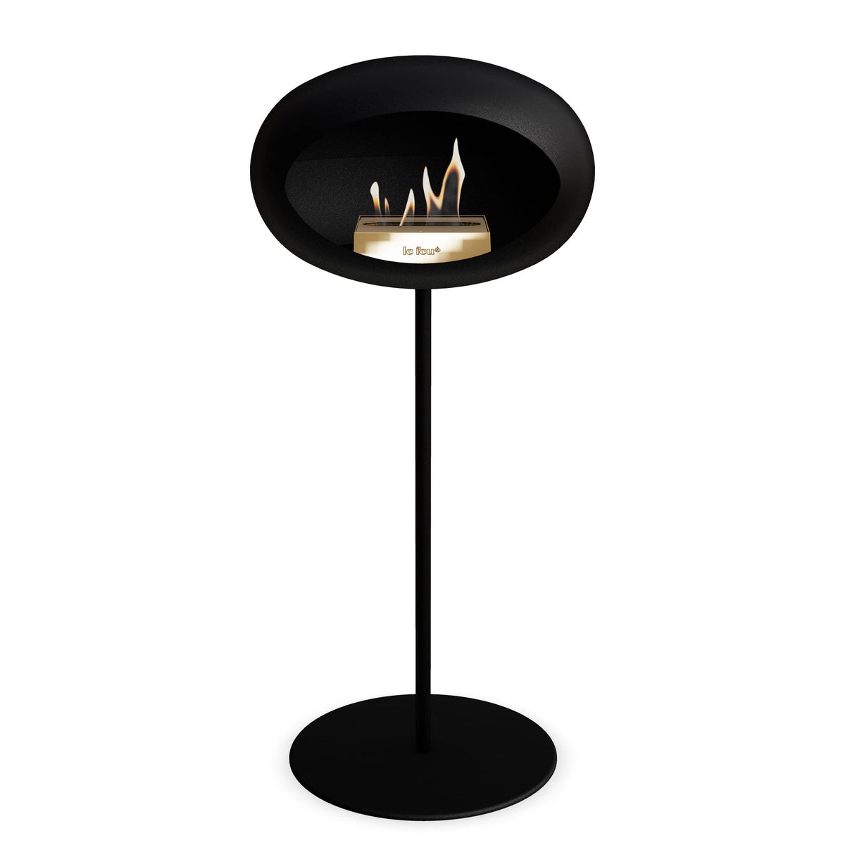 Steel High Dome Portable Fireplace - Black