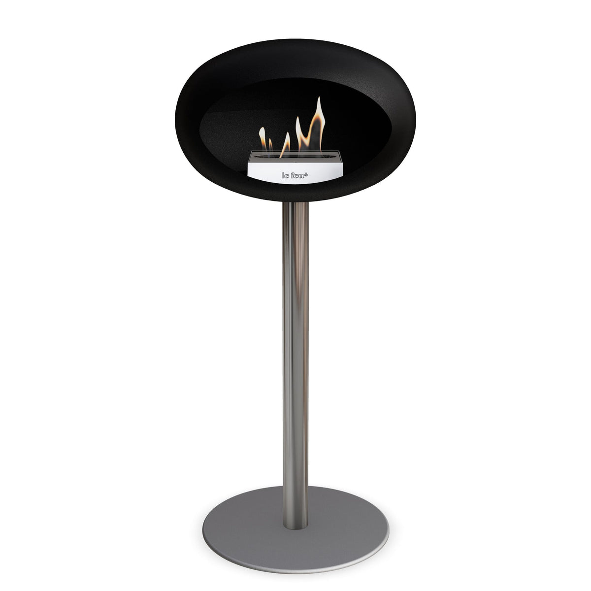 Steel High Dome Portable Fireplace - Black