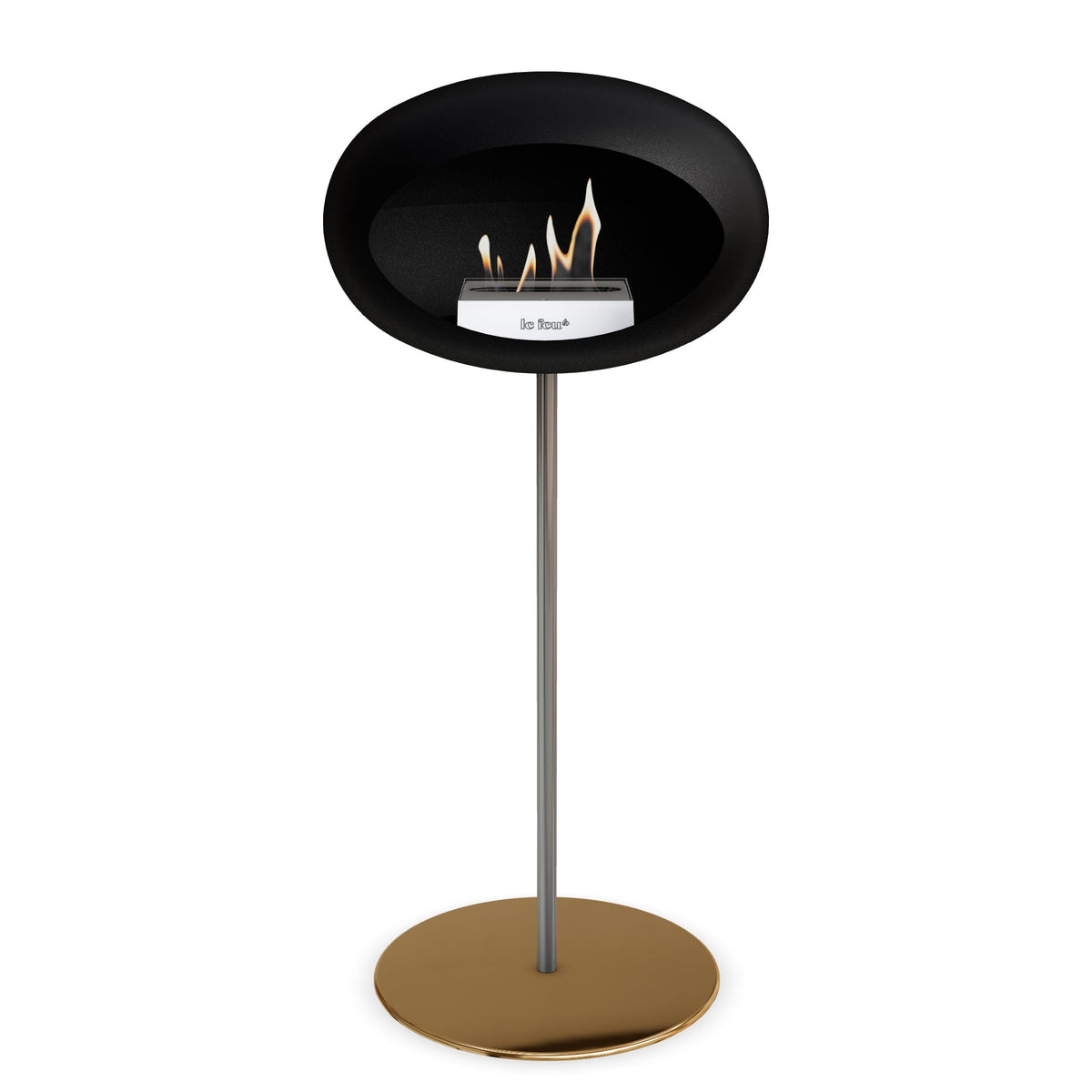 Steel High Dome Portable Fireplace - Black