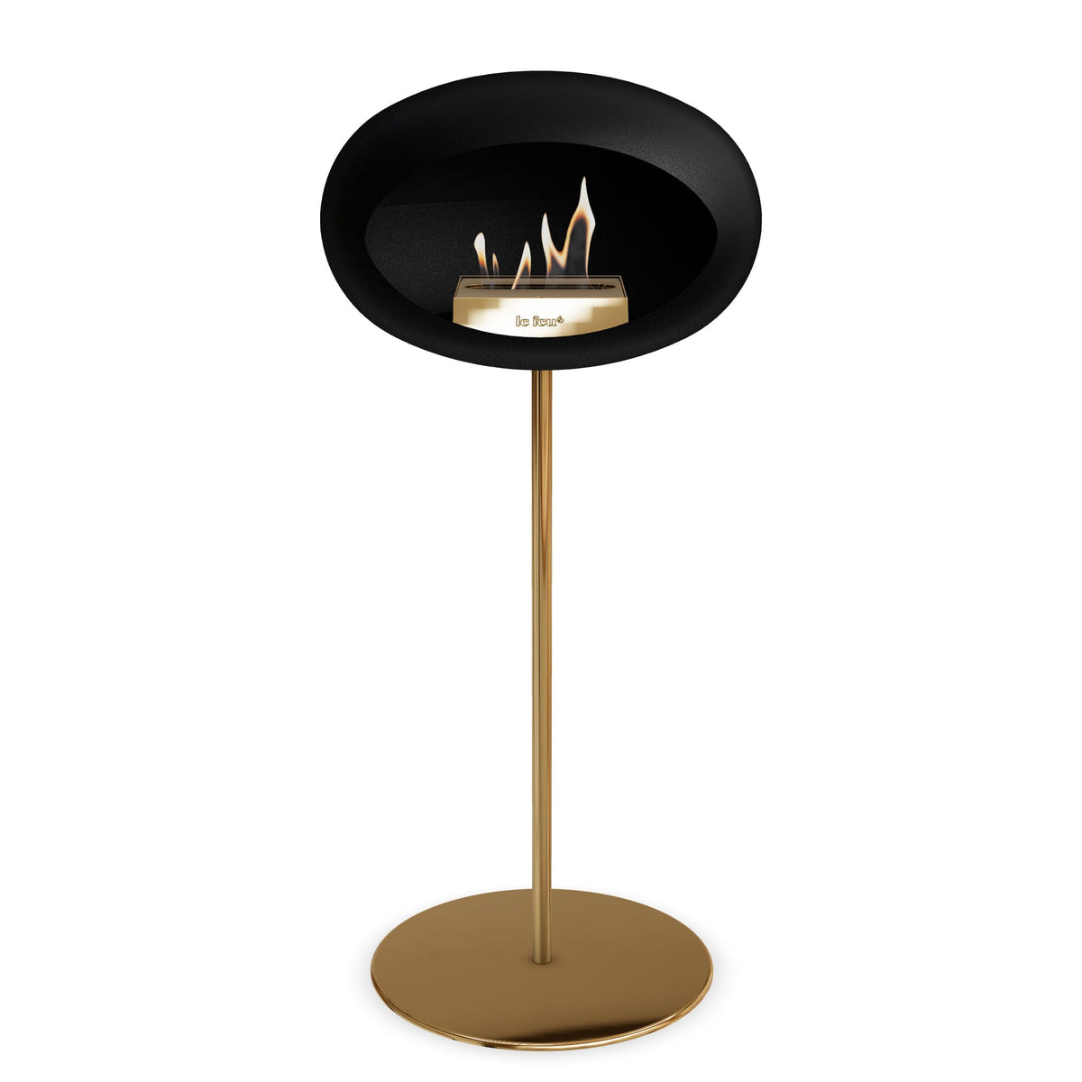 Steel High Dome Portable Fireplace - Black