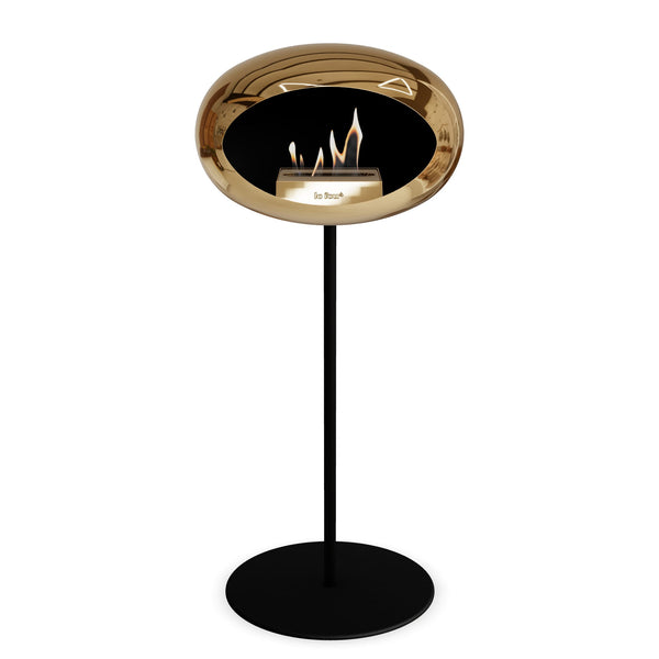 Steel High Dome Portable Fireplace - Chrome Rose Gold