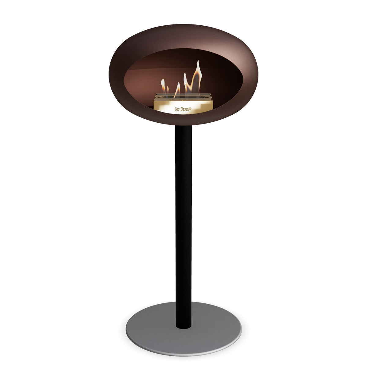 Steel High Dome Portable Fireplace - Mocca