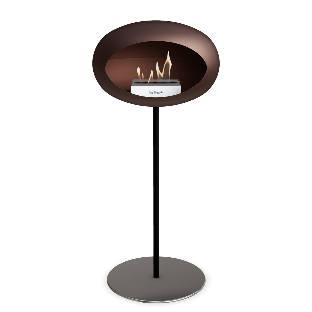 Steel High Dome Portable Fireplace - Mocca