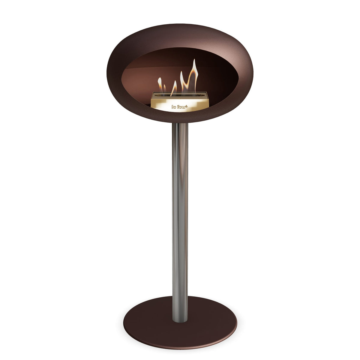 Steel High Dome Portable Fireplace - Mocca