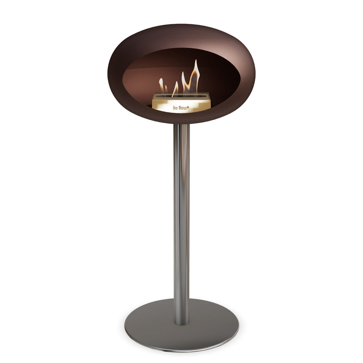 Steel High Dome Portable Fireplace - Mocca