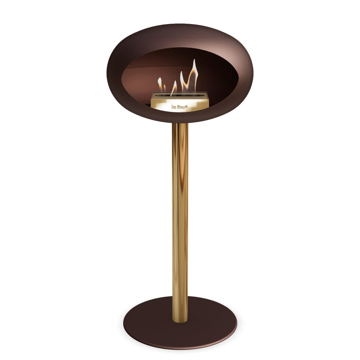 Steel High Dome Portable Fireplace - Mocca