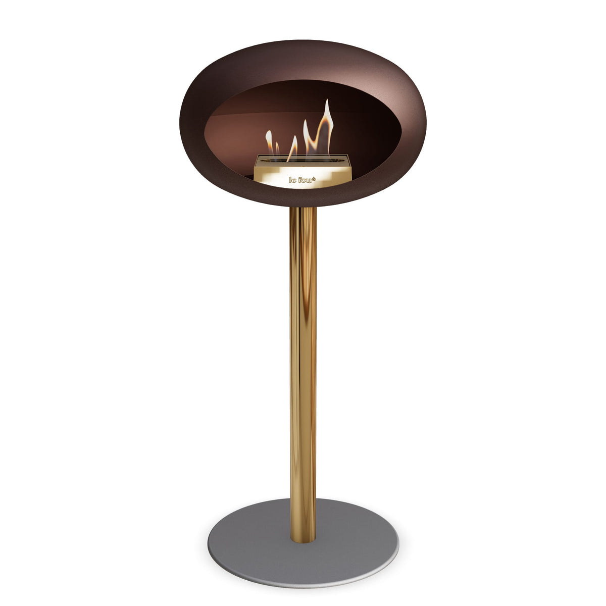 Steel High Dome Portable Fireplace - Mocca