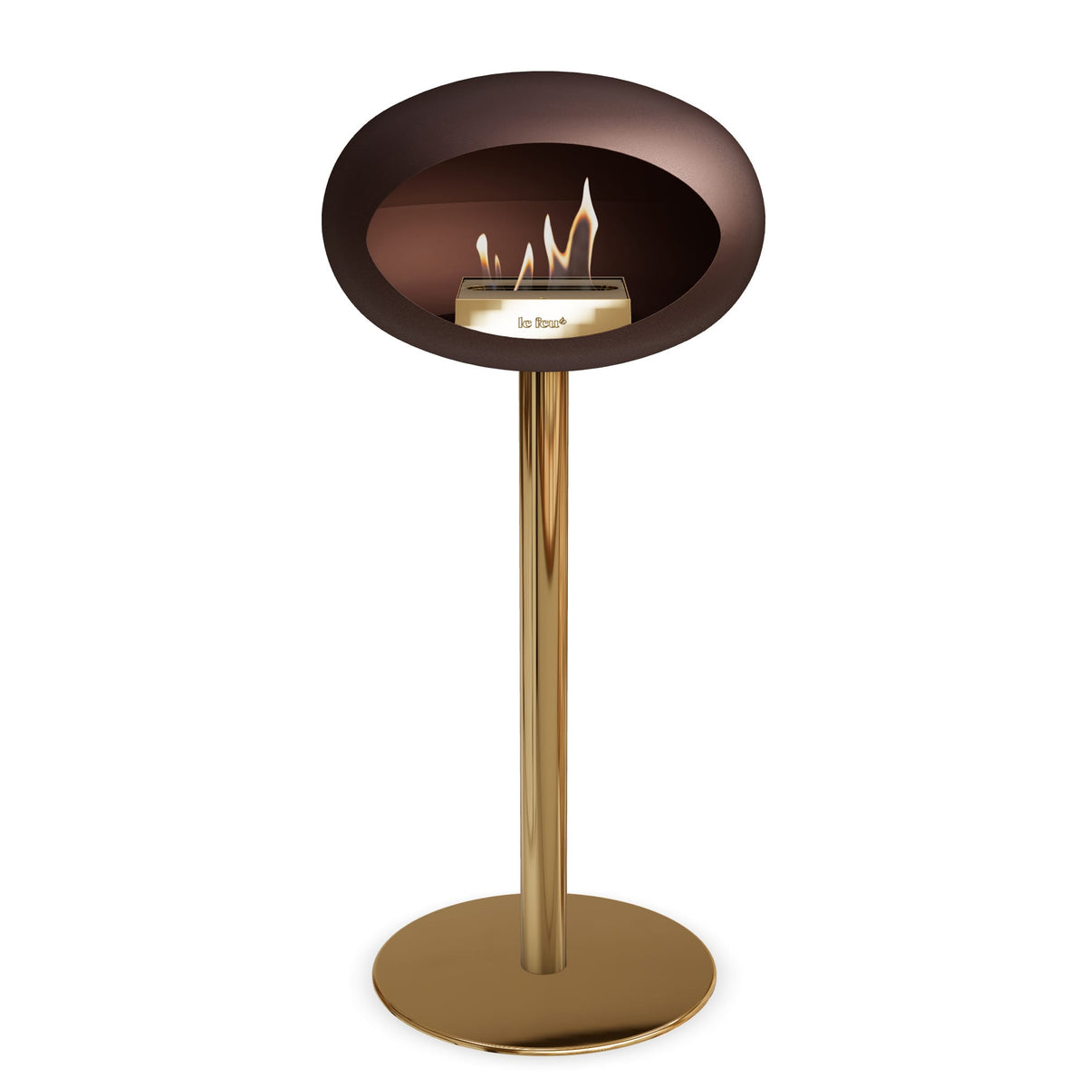 Steel High Dome Portable Fireplace - Mocca