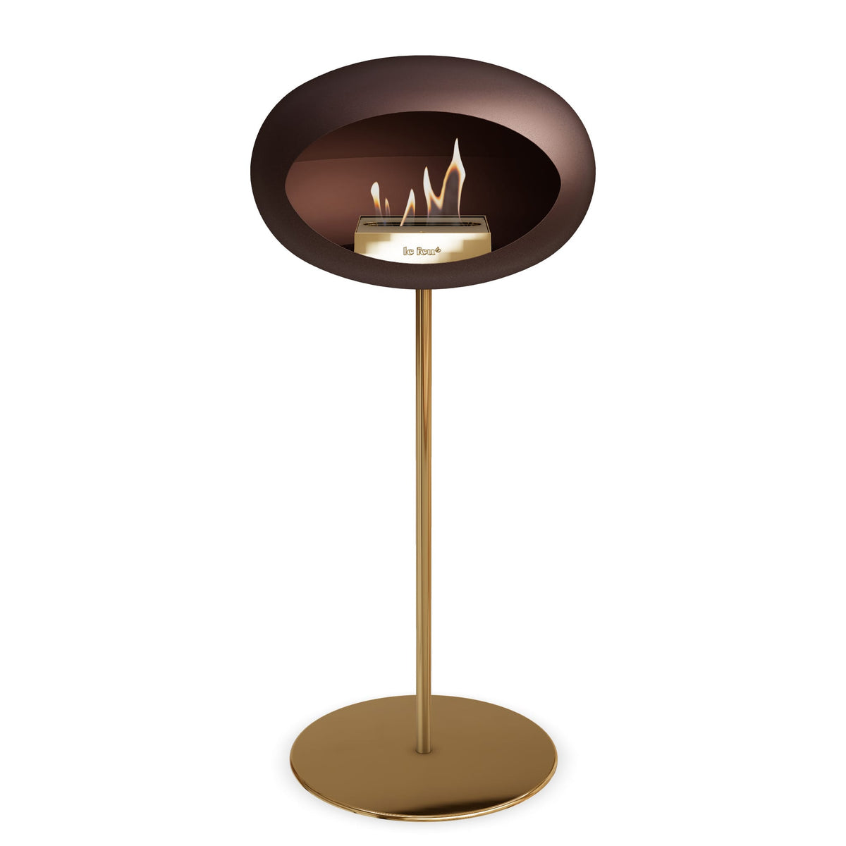 Steel High Dome Portable Fireplace - Mocca