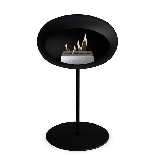 Steel Low Dome Portable Fireplace - Black