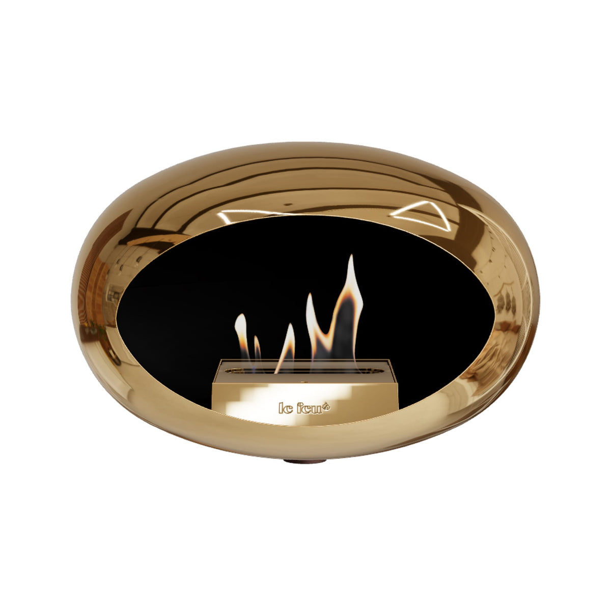 Wall Dome Fireplace - Chrome Rose Gold