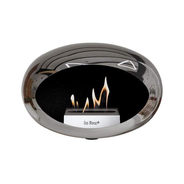 Wall Dome Fireplace - Chromed Silver