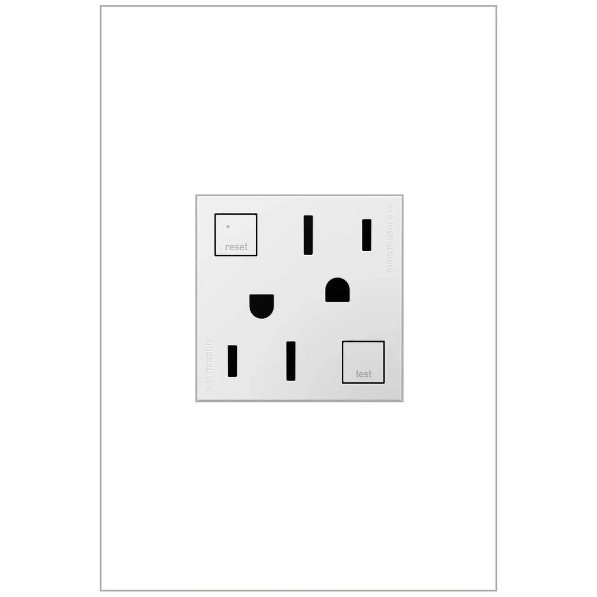 Legrand - adorne® 15A Tamper-Resistant Self-Test GFCI Outlet - AGFTR2152W4 | Montreal Lighting & Hardware