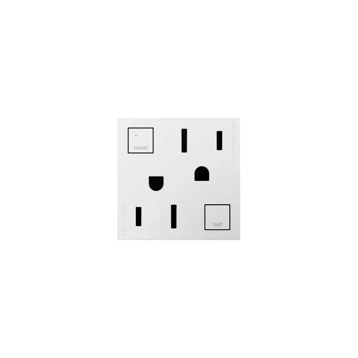 Legrand - adorne® 15A Tamper-Resistant Self-Test GFCI Outlet - Plus-Size - AGFTR2153W4 | Montreal Lighting & Hardware