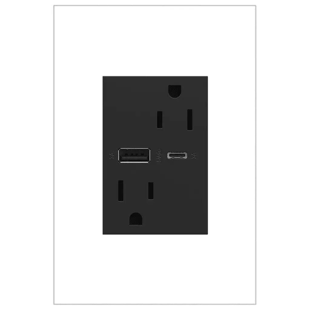 Legrand - adorne® 15A Tamper-Resistant Ultra-Fast USB Type A/C Outlet - ARTRUSB156ACG4 | Montreal Lighting & Hardware