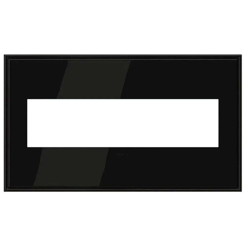 Legrand - adorne® Cast Metal Four-Gang Screwless Wall Plate - AWC4GBLN4 | Montreal Lighting & Hardware