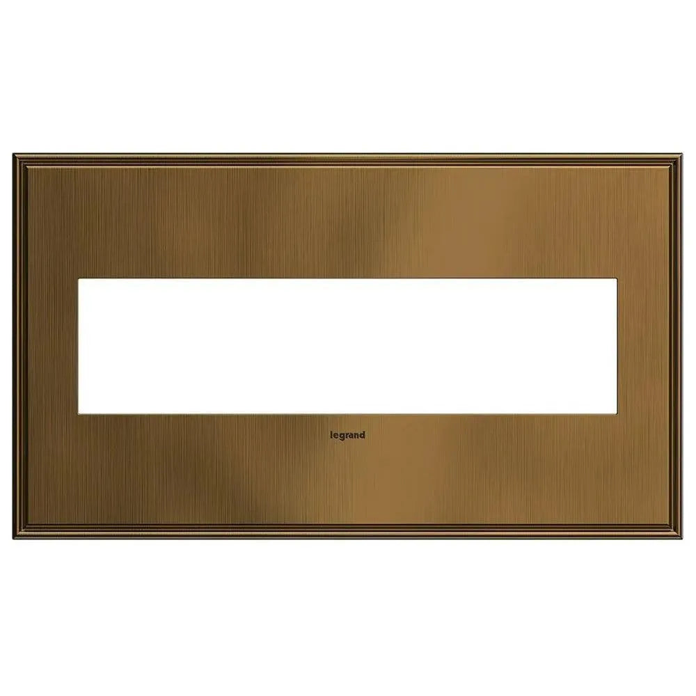 Legrand - adorne® Cast Metal Four-Gang Screwless Wall Plate - AWC4GCOF4 | Montreal Lighting & Hardware