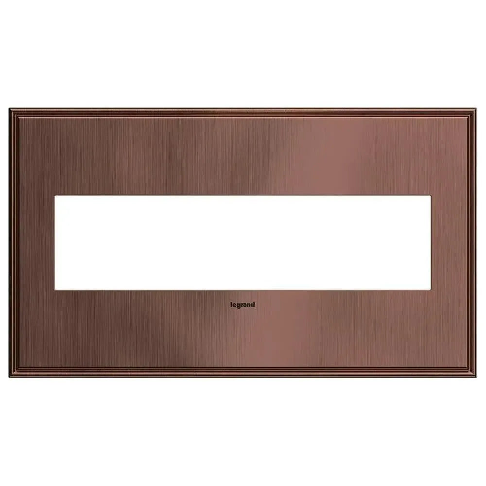 Legrand - adorne® Cast Metal Four-Gang Screwless Wall Plate - AWC4GMAC4 | Montreal Lighting & Hardware