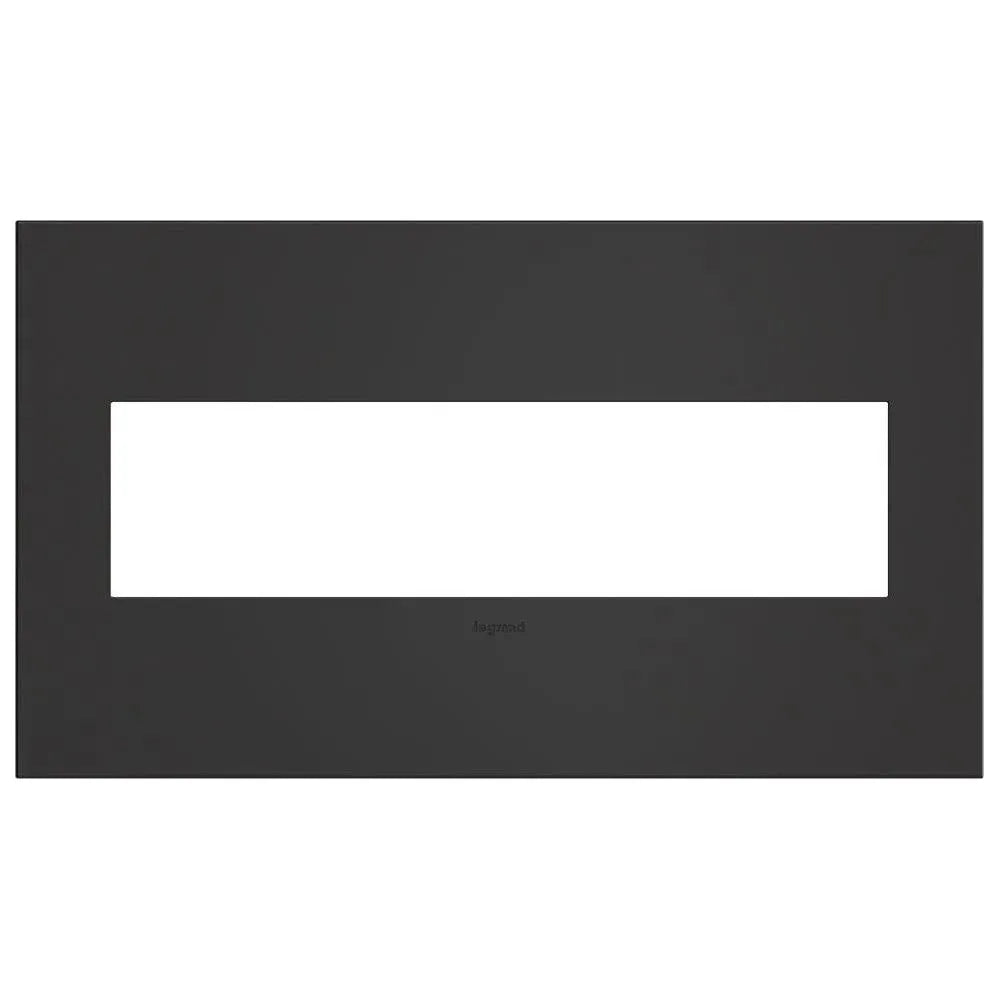 Legrand - adorne® Cast Metal Four-Gang Screwless Wall Plate - AWC4GSBL4 | Montreal Lighting & Hardware