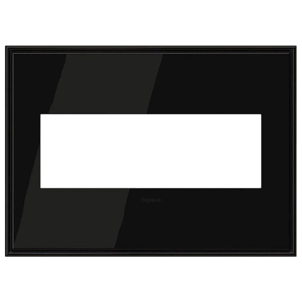 Legrand - adorne® Cast Metal Three-Gang Screwless Wall Plate - AWC3GBLN4 | Montreal Lighting & Hardware