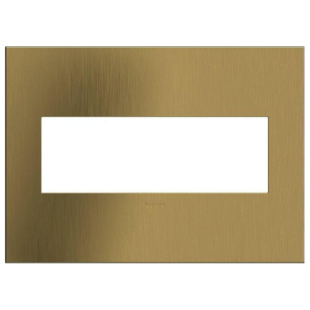 Legrand - adorne® Cast Metal Three-Gang Screwless Wall Plate - AWC3GBSB4 | Montreal Lighting & Hardware