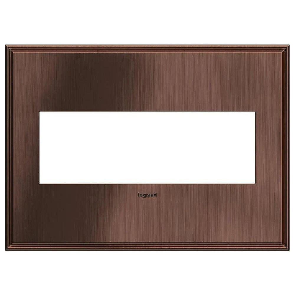 Legrand - adorne® Cast Metal Three-Gang Screwless Wall Plate - AWC3GMAC4 | Montreal Lighting & Hardware