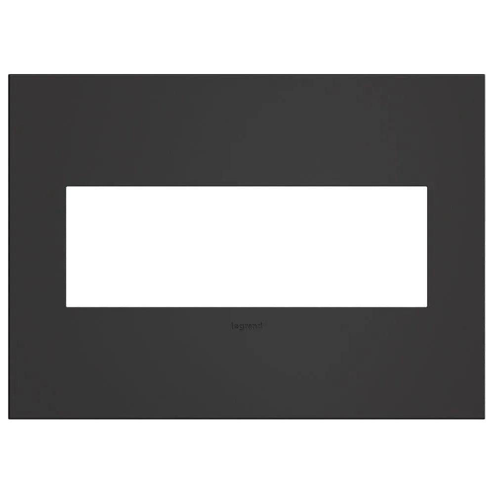 Legrand - adorne® Cast Metal Three-Gang Screwless Wall Plate - AWC3GSBL4 | Montreal Lighting & Hardware