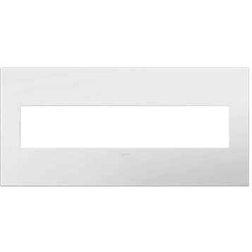Legrand - adorne® Plastic Five-Gang Screwless Wall Plate - AWP5GWH1 | Montreal Lighting & Hardware
