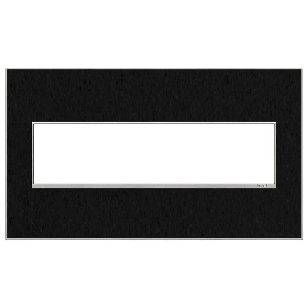 Legrand - adorne® Real Materials Four-Gang Screwless Wall Plate - AWM4GBLS4 | Montreal Lighting & Hardware