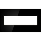 Legrand - adorne® Real Materials Four-Gang Screwless Wall Plate - AWM4GMB4 | Montreal Lighting & Hardware
