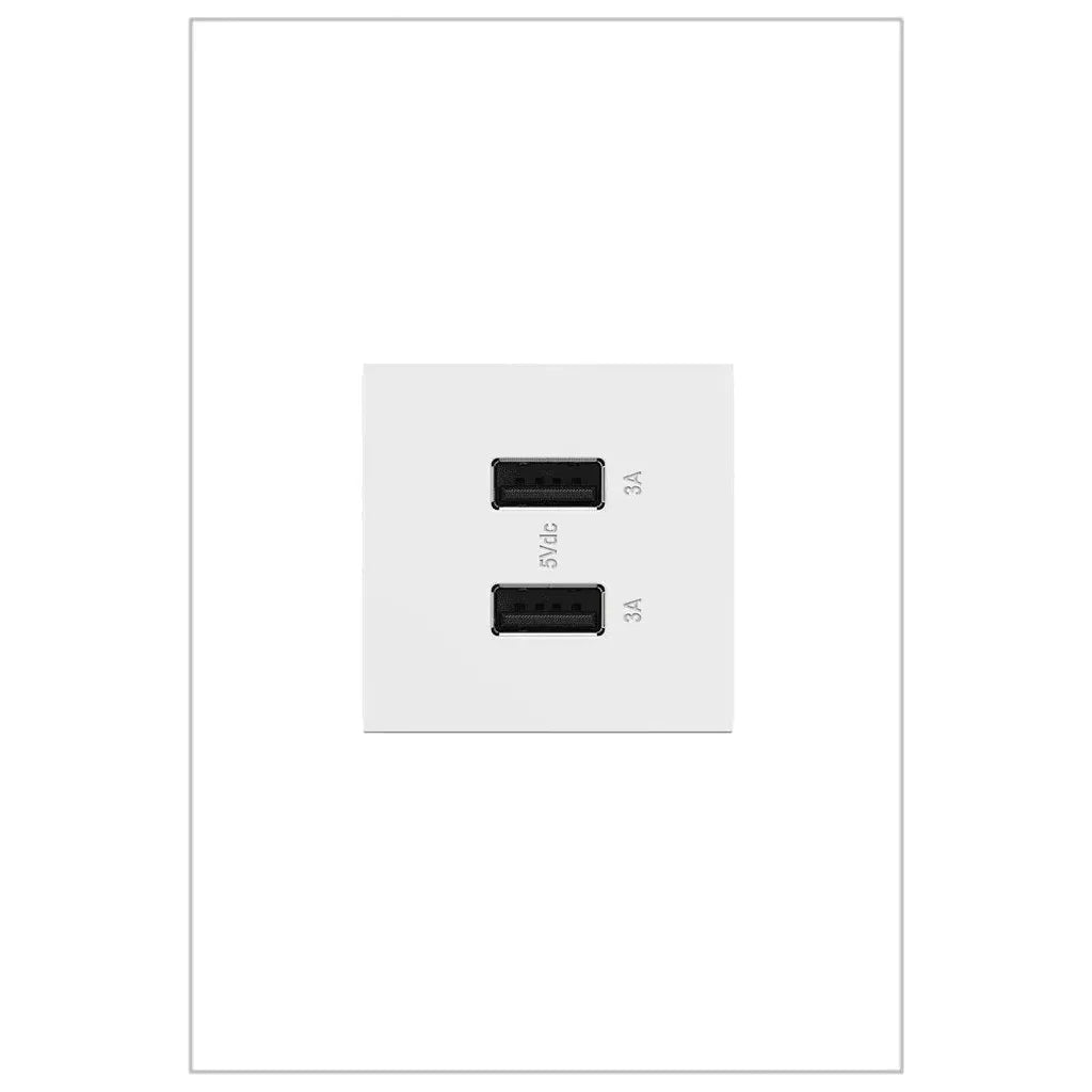 Legrand - adorne® Ultra-Fast USB Type A/A Outlet - ARUSB2AA6W4 | Montreal Lighting & Hardware