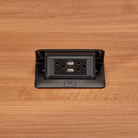 Legrand - Cord Ended DeQuorum™ Single Flip Up Unit With USB - DQFP15UBK | Montreal Lighting & Hardware