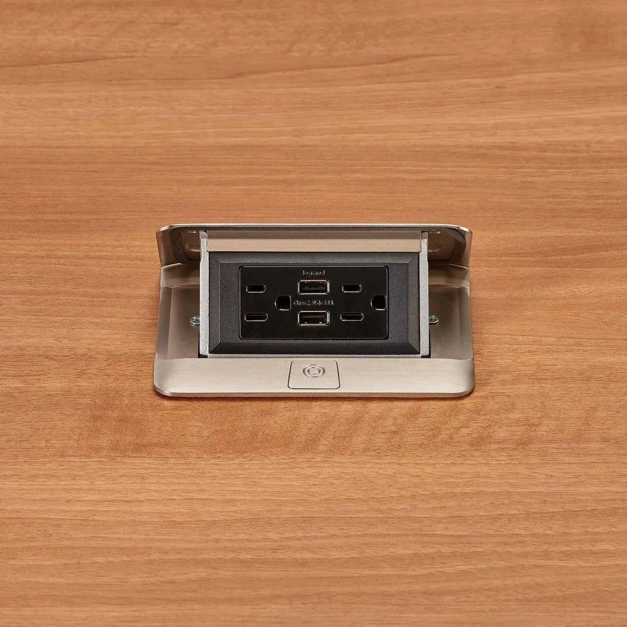 Legrand - Cord Ended DeQuorum™ Single Flip Up Unit With USB - DQFP15UST | Montreal Lighting & Hardware